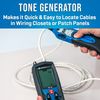 Jonard Tools CM-100 Cable Mapper Pro with 8 Network and 8 Coax Cable Identifiers, Black