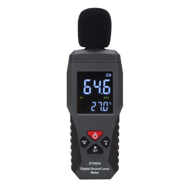 Small Digital Sound Meter SMART SENSOR Smart Sensor Range 30-130dB Sound Level Meter Recorder Noise Measurement Decibel Monitor Digital Audio Level Meter ST9604 Sound Pressure Level