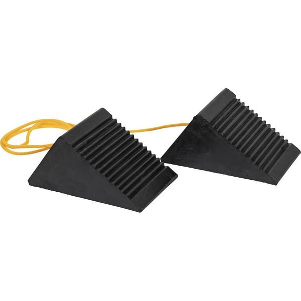 Buyers Products WC35225 Mini Rubber Wheel Chock Set, 5 x 3 x 2.25 Inches, 36 Inch Nylon Rope, Ideal For ATVs , Riding Lawnmowers And Gas-Powered Scooters, Rust And Chemical Proof