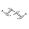 Silver Tone Trumpet Cufflinks