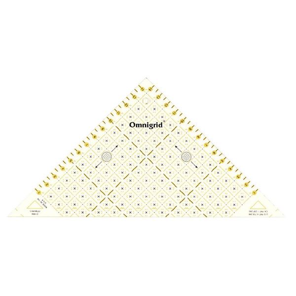 Prym Triangle Ruler, 250 x 125mm (Plastic, Transparent, 0.12 inches, ½ Square)