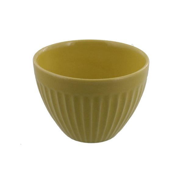 Tableware East IC - 030-03 Teacup Shogi Stripe 200cc Yellow