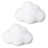 BESPORTBLE 2Pcs Cloud Ceramic Doors Knobs Decorative Drawer Pulls Handles Creative Cupboard Cabinet Knobs Home Decor (White)