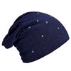 DonDon Women's Slouch Winter Beanie Hat Lined with Star Print -