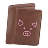 Flox Creative Mens Brown Wallet Pig Face