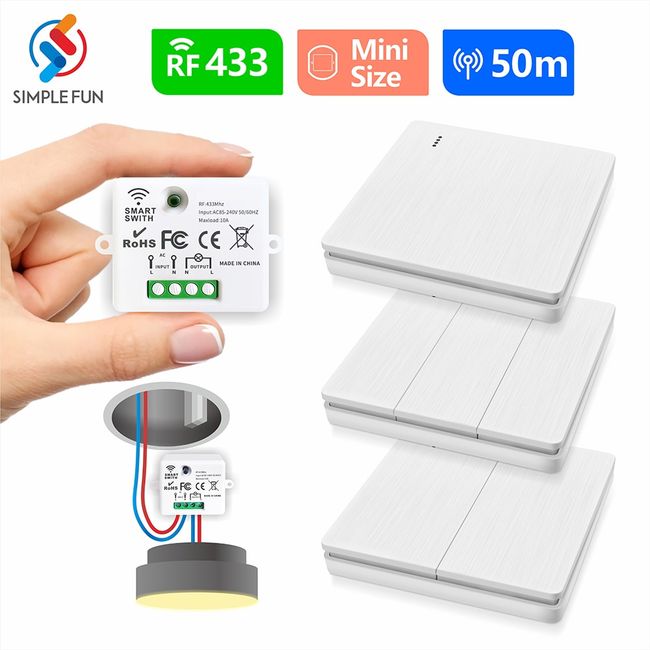 Rf 433mhz Smart Switch, Wireless Light Switch