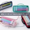Raymay Fujii FSB1187B Pencil Case, Top Liner, Clear, Black