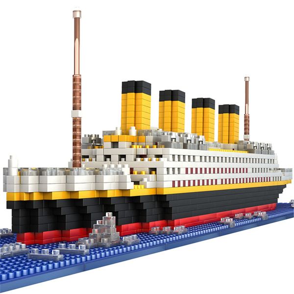 BIDIUTOY Titanic Ship Model Building Block Set, 3D Puzzle Sets DIY Educational Toys, Bricks Toy-with 1860Pcs Micro Mini Blocks, Ideal Gift for Kids & Adults