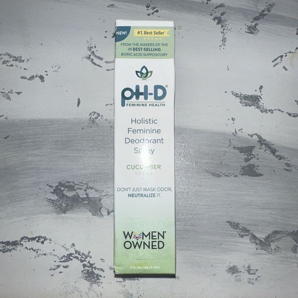 PH-D Feminine Holistic Feminine Deodorant Spray Vegan Paraben-Free Cucumber NEW