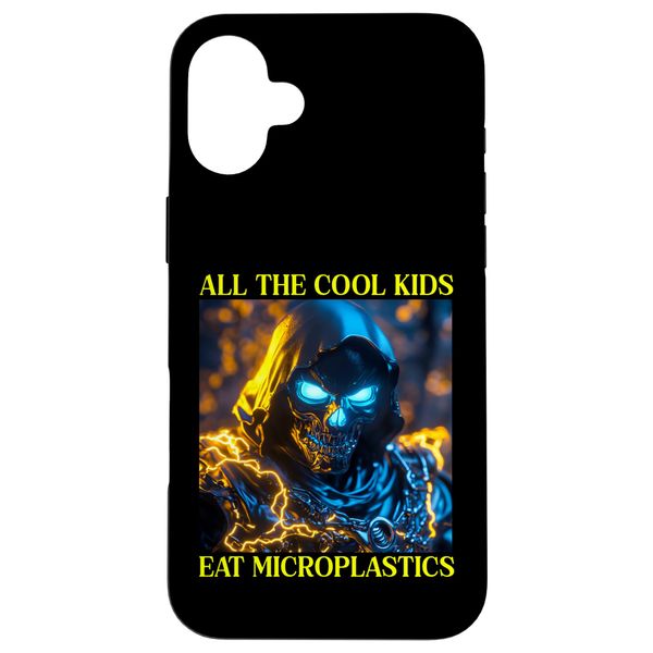 iPhone 16 Plus Funny Oddly Specific Dank Meme Hard Skeleton Microplastic Case