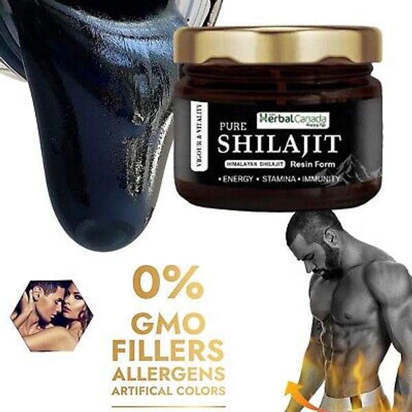 Pure 100% Himalayan Shilajit Resin Extremely Potent 20g Jar + Measuring Spoon