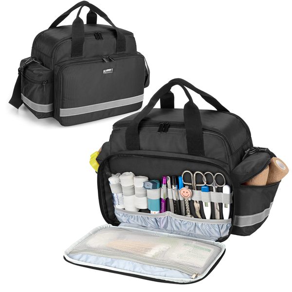 Trunab Medical Bag First Aid Bag First Aid Kit Home School Black