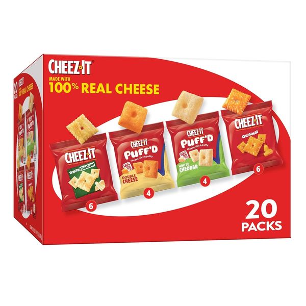 Cheez-It Cheese Crackers, Baked Snack Crackers, Office and Kids Snacks, Variety