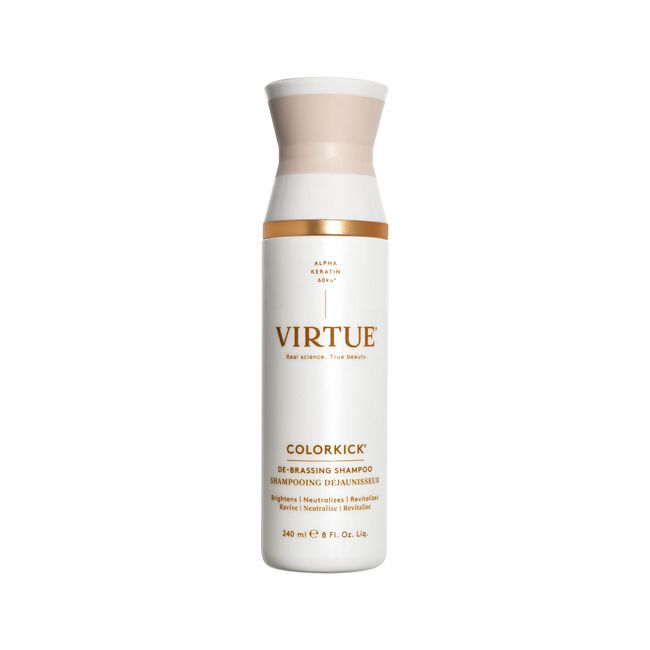 VIRTUE De-Brassing Shampoo | Full Size 8 oz | Brightens, Neutralizes, Revitalizes Color-Treated Hair