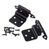 40Pcs 3/8" Overlay Kitchen Cabinet Door Hinges Self Closing Hardware Matte Black
