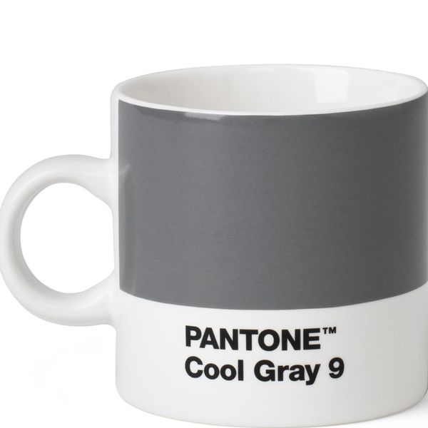 PANTONE Espresso Cup, small coffee cup, fine china (ceramic), 120 ml , Cool Gray 9, 6.1 x 6.1 x 8.2 cm