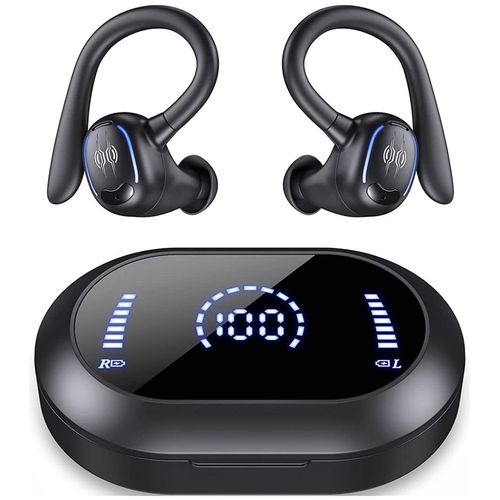 Wireless Ear-Hook TWS Earphones Bluetooth Earbuds Over The Ear Headphones Compatible with iPhone 16e, True Stereo Charging Case Hands-Free Mic Headset