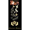 SUNGODDESS Golden Temporary Tattoos (Exotic Flowers & Birds)