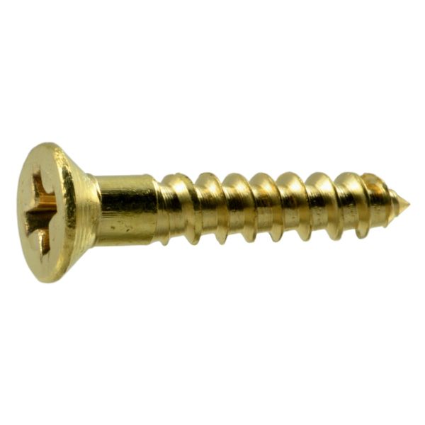 #4 x 5/8" Brass Phillips Flat Head Wood Screws (100 pcs)
