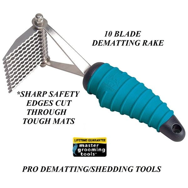 Master Grooming Tools DEMATTING RAKE 10 Razor Sharp Safety Blade MATBREAKER Tool