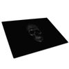 Black Skull Gothic Glass Chopping Board Kitchen Worktop Saver Protector