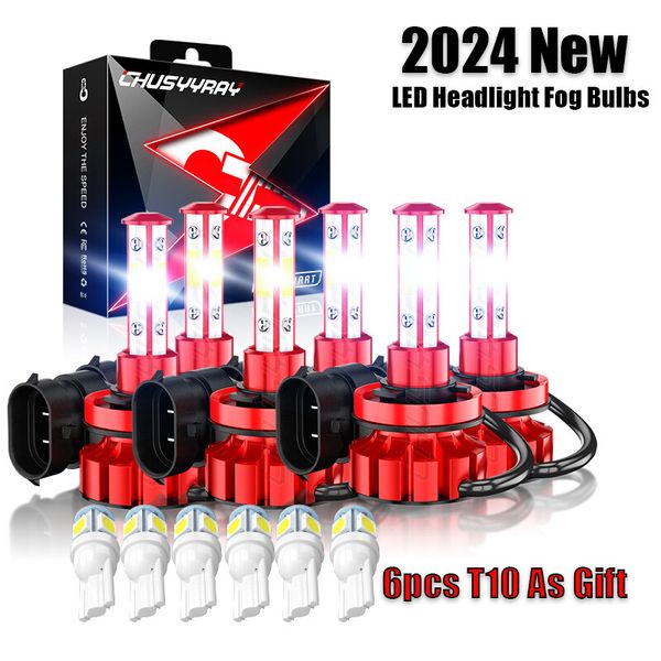 For 2016 2017 2018 Nissan Maxima 6pc LED Headlight Hi/Lo+Fog light Combo Bulbs