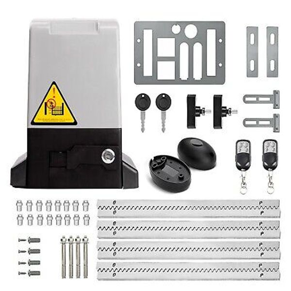 Blütezeit 2700lb Automatic Sliding Gate Opener Motor w/Remotes & Infrared Sensor