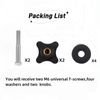 SZHSYJY 2 Set Rollator Walker Replacement knobs,Universal,Replacement Arm Adjustment Knobs for Rollator, 4-Point Knob W/Hardware,Rollator Parts，Comfortable Replacement Arm Adjustment Knobs (Black)