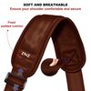 ZINZ 75" Shoulder Strap with Fixed Pad and Dual Balanced Buckles，Brown