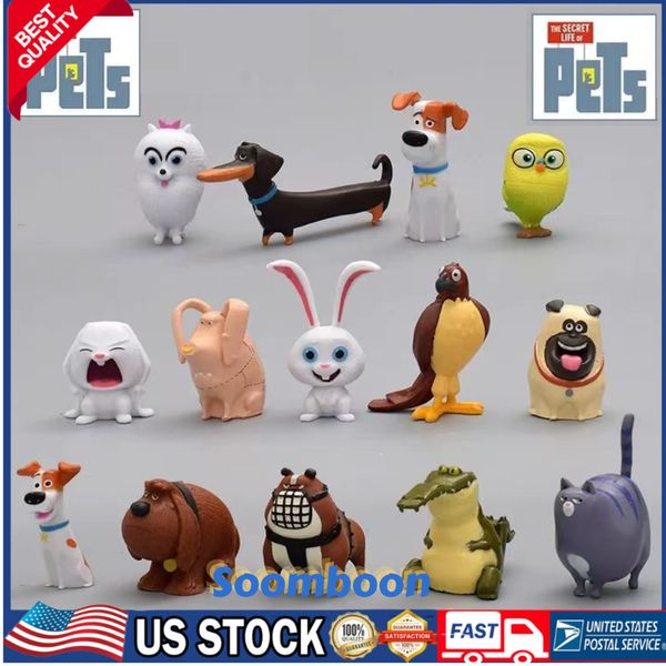 14 pcs / Sets The Secret Life of Pets Toy Figures Cake Toppers Action Figures