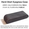 Megan 12083 Vertical Glasses Case, Gray, Lightweight, Compact, Aluminum, Hard