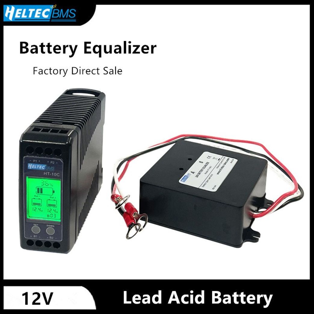 Heltec 12V LCD/LED Battery Equalizer Batteries Voltage Balance Lead Acid  Battery Connected Parallel Series for 24/36/48V/96V