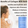 Creamy Coconut Collagen Milk Bath Soak Powder Moisturize & Soften Skin – Vanilla Jasmine Luxury Spa Bubble Bath Salt Mother's Birthday Christmas Relaxation Gifts for Women Perfect Stocking Stuffers