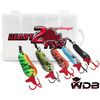 Angel-Berger Wild Devil Baits Blinkersortiment in Box Blinker Kunstköder Set Löffelblinker Spoon (Barsch, 16g)