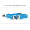 Lovely Kitten Collar, Cat Collar with Bell and Elastic Strap (Blue)