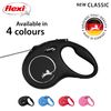 flexi New Classic Retractable Lead Cord, Black, Small, 5m (16ft)