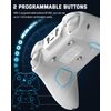 Joso Wireless Controller for Switch/PS4/Android/iOS/PC Gaming Controller with Phone Holder/Double Trigger Key/Hall Effect/Turbo/Macro programmable/Remote Play/Xbox Cloud Gaming/Steam White