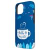 iPhone 15 Hello Winter Coffee Mug Snowflakes Happy Warm Tea Case