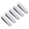 Pack of 5 White Plastic Door Wedges Stoppers