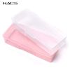 KADS Plastic Transparent Empty Nail Storage Box Manicure Equipment Decoration Tools Case (PINK)