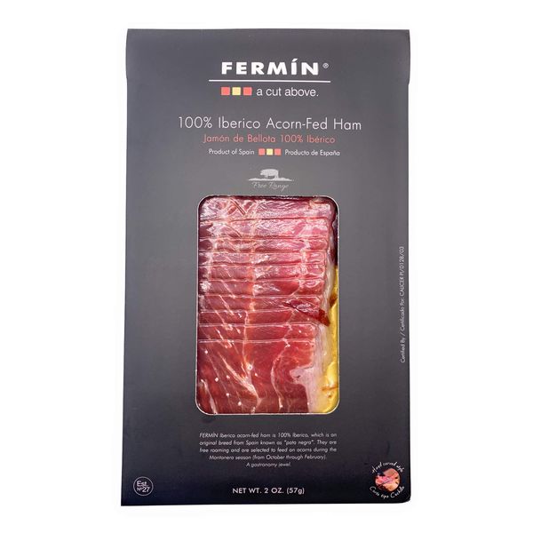 Iberico de Bellota Ham Sliced by Hand (2 oz). GLUTEN FREE by Fermin