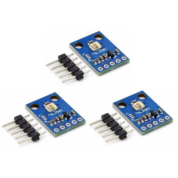 PAMEENCOS 3pcs GY-2561 TSL2561 Infrared Light Brightness Sensor Module Luminosity Sensor Module Digital Light Sensor Detect Module Optical Intensity Module Sensor Module Ultra-Strength Module