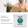 Sonew Push to Exit Button, Stainless Steel Waterproof 12?24V Push to Exit NO NC COM Door Release Button, Door Exit Release Button for Door Access Control