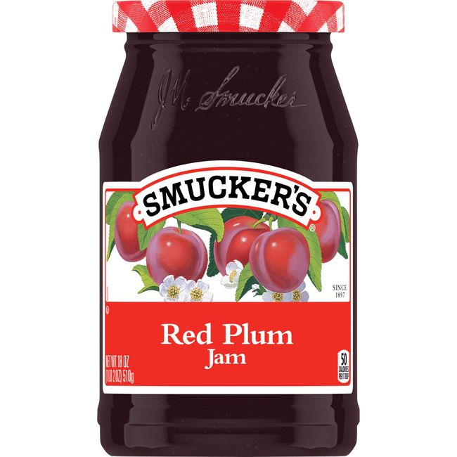 Smucker's Red Plum Jam, 18 Ounces (Pack of 6)