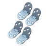 QCAA Solid Brass Table Folding Flip Top Hinge, 2-3/4"x1-3/16, Satin Chrome, 4 Pack, Made in Taiwan