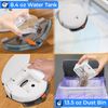 Smart Robot Vacuum and Mop Combo-  Soft and Hard Floors - White
