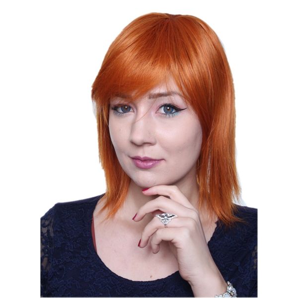 Cosplayland C352-40cm One Piece Nami Red Orange Theater Wig