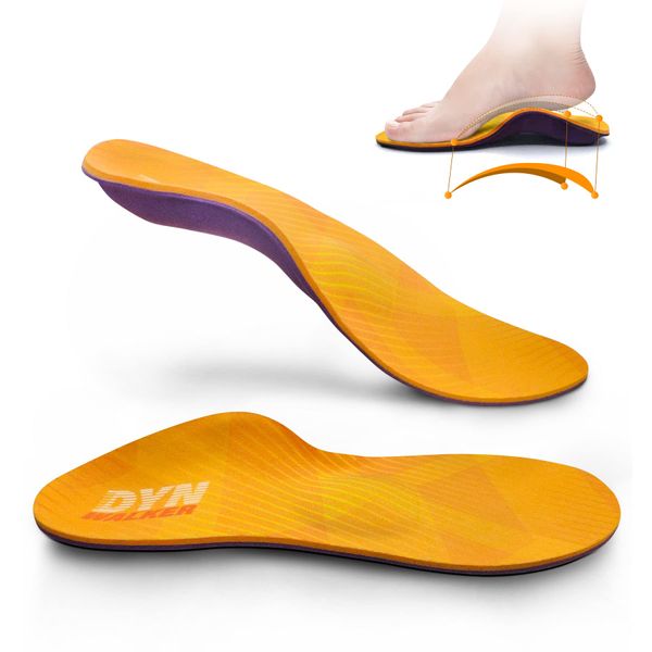 DynWalker Flatfoot Plantar Fasciitis Insole, Shock Absorption, No Fatigue, 3D Arch Support, Insole, Adjustable Size, Metatarsal Headache, Insole, O-Leg Correction, Standing Work, Breathable, Non-Slip, Daily Use, Unisex, S