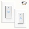Smart Wifi Light Switch 2-Pack Works with Alexa Google Home Android IOS IFTTT 
