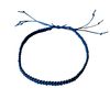 Mens Navy Blue Tribal Surfer Handmade Cotton Macrame Adjustable Anklet.